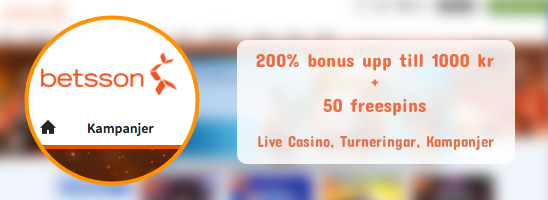 Besök betsson för mer information om välkomstbonusen