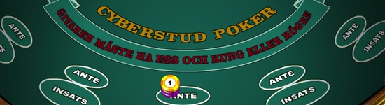 Regler för Cyberstud Poker